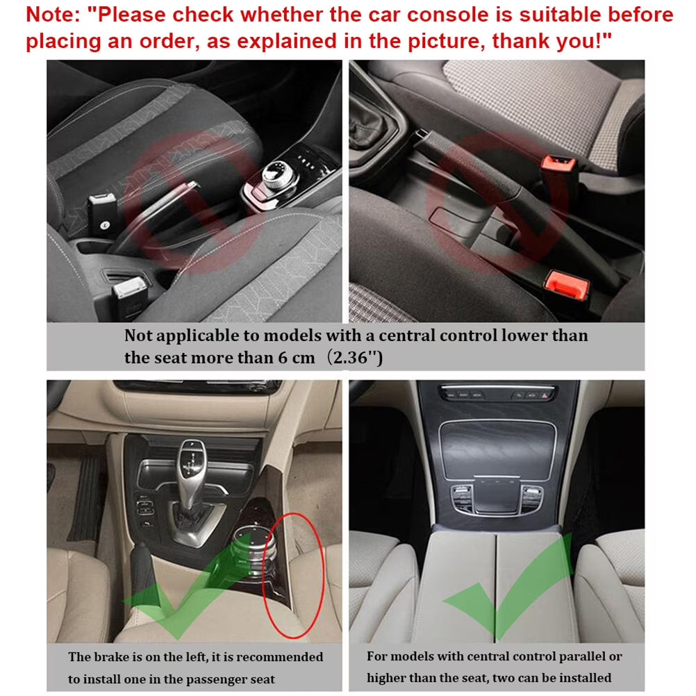 2 Pack Car Seat Gap Filler Organizer with Cup Holder Front Seat Organizer Storage Box